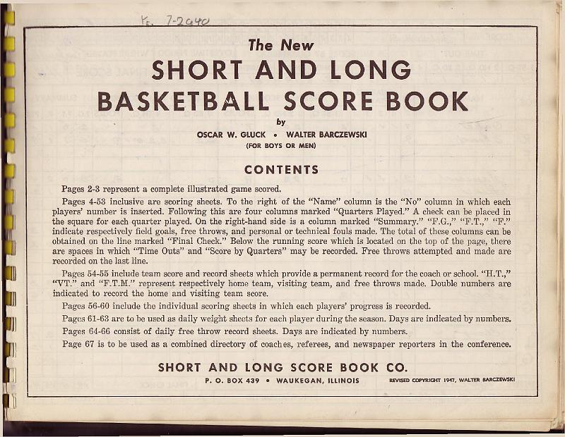 scorebook